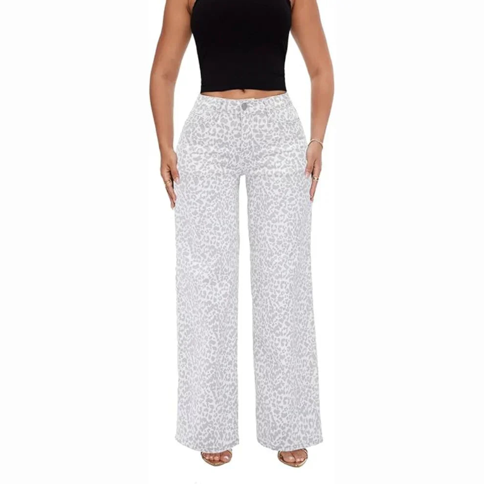 Lifting Mid-Low Rise Stretch Wide-Leg Baggy Jeans