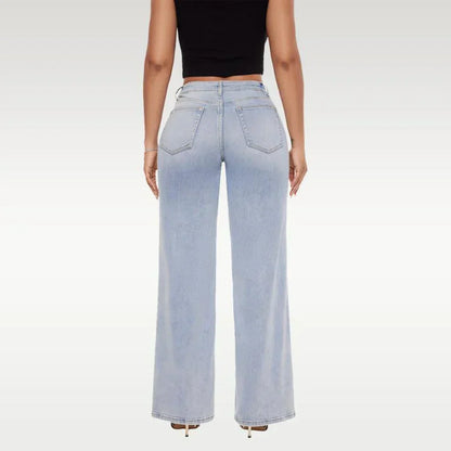 Lifting Mid-Low Rise Stretch Wide-Leg Baggy Jeans